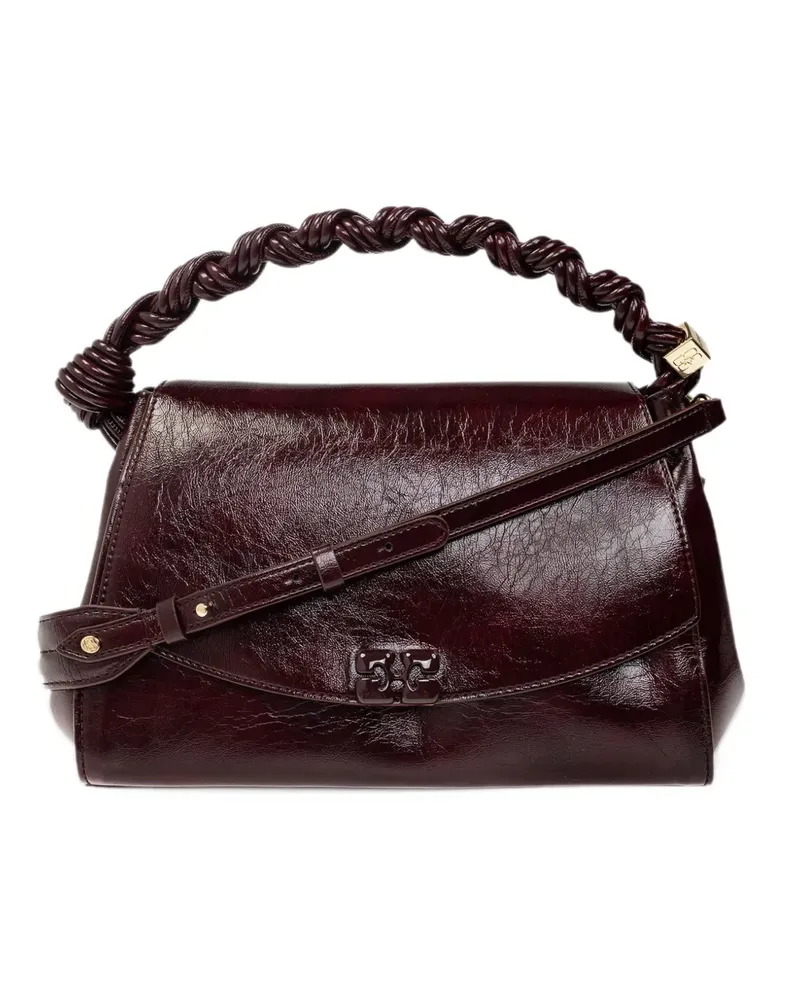 Ganni Handtasche mit verdrehtem Henkel - Rot Rot