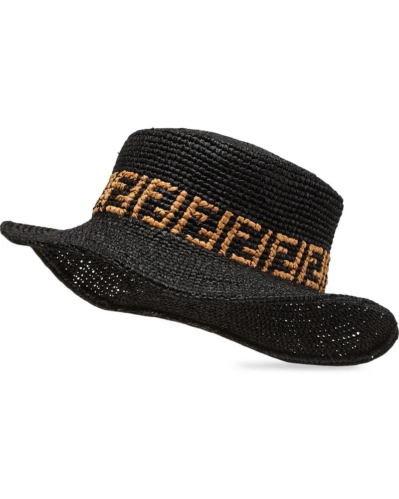 Fendi Hut mit FF-Muster - Schwarz Schwarz