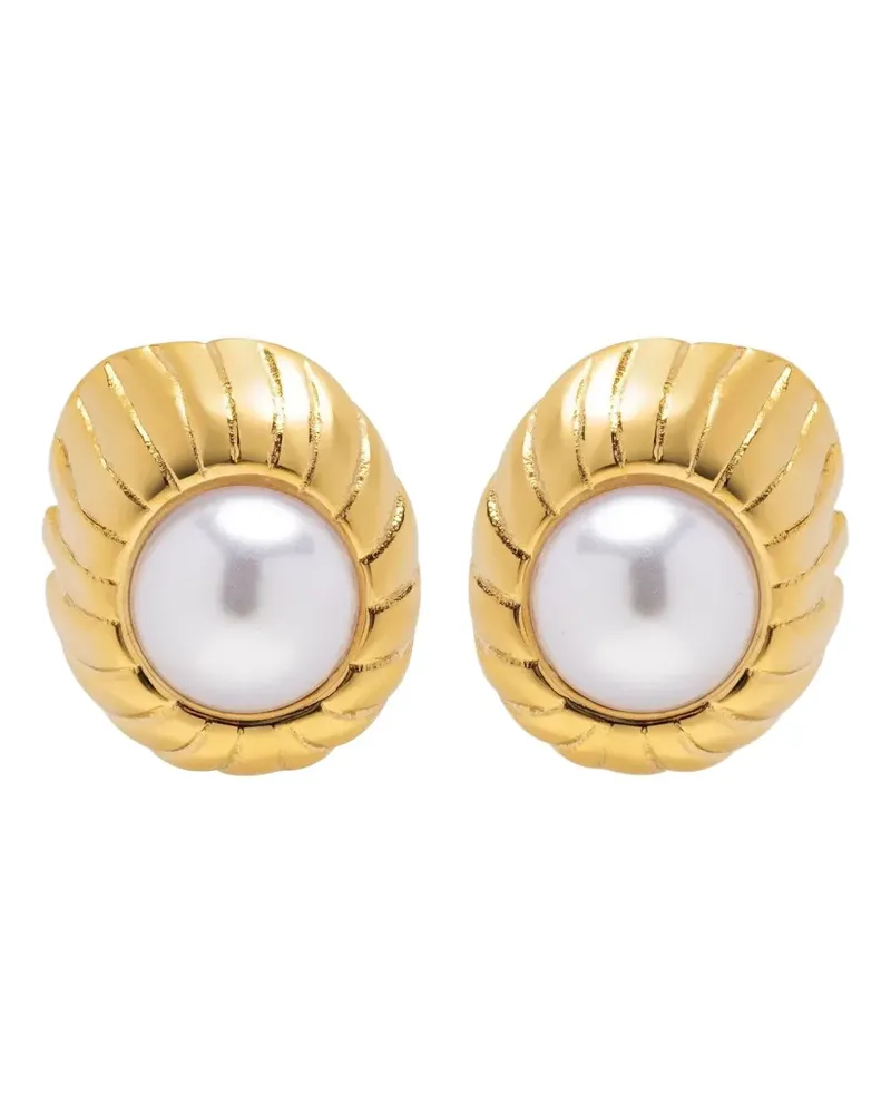 Nialaya Ohrringe mit Süßwasserperlen - Gold Gold