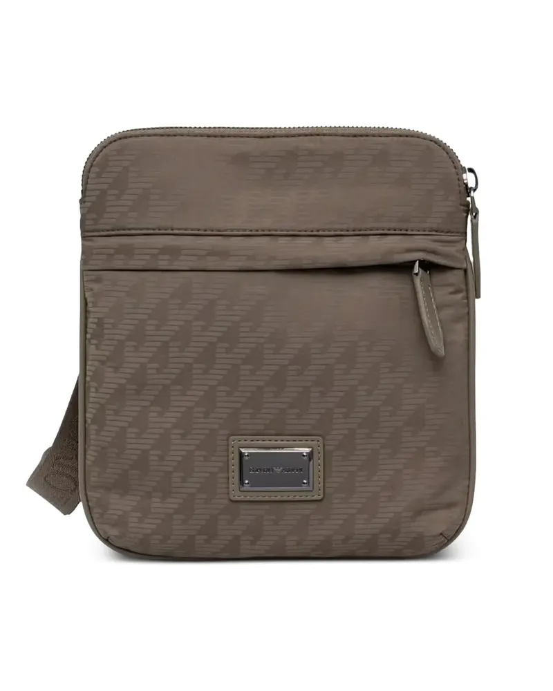 Emporio Armani Kuriertasche mit Monogramm - Braun Braun