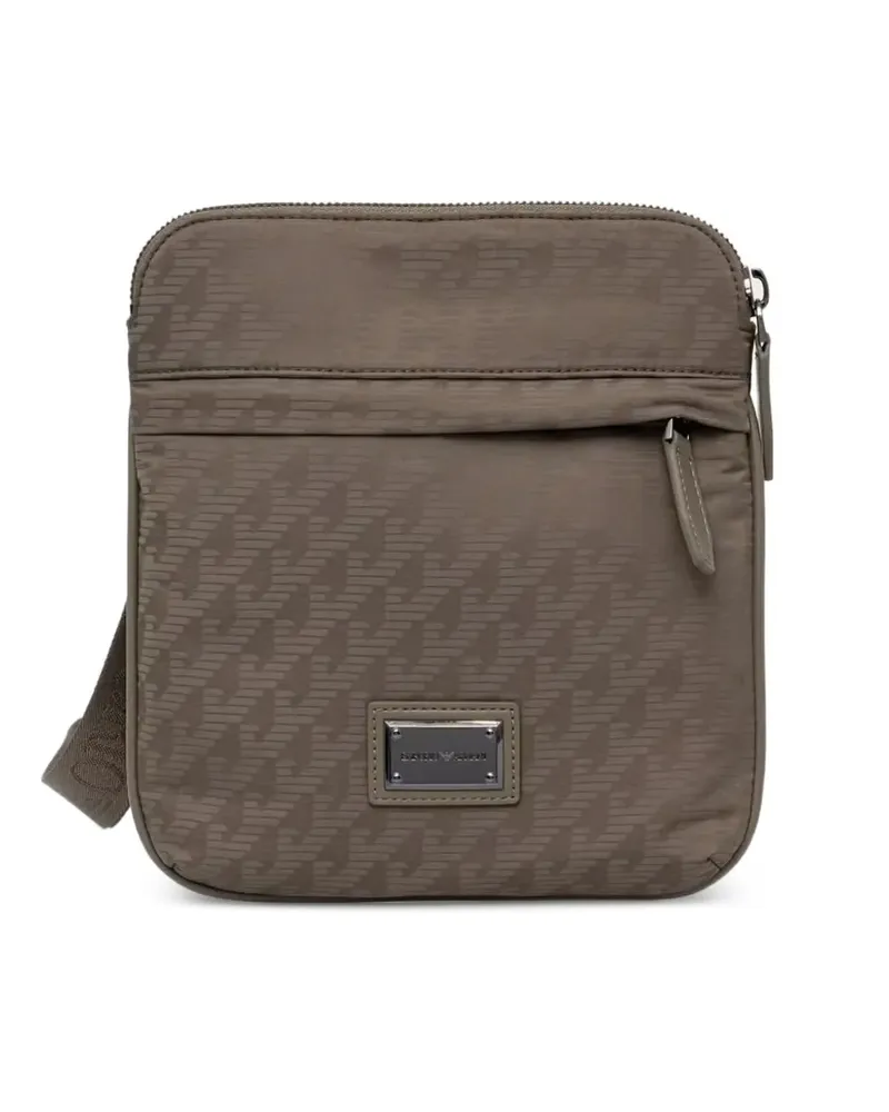 Emporio Armani Kuriertasche mit Monogramm - Braun Braun
