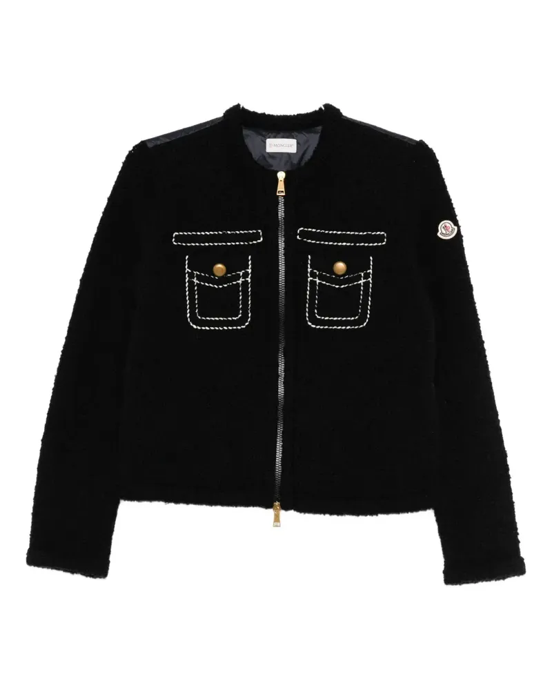 Moncler Cardigan mit gestepptem Einsatz - Blau Blau