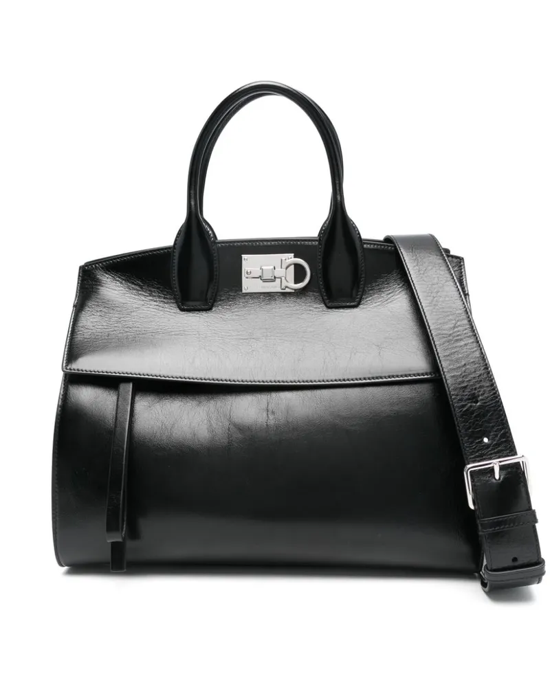 Ferragamo Studio Soft Shopper - Schwarz Schwarz