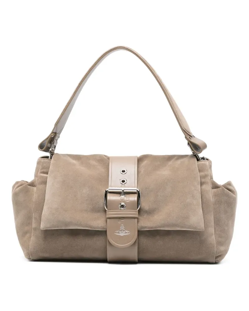 Vivienne Westwood XL Hazel Treasure Schultertasche - Nude Nude