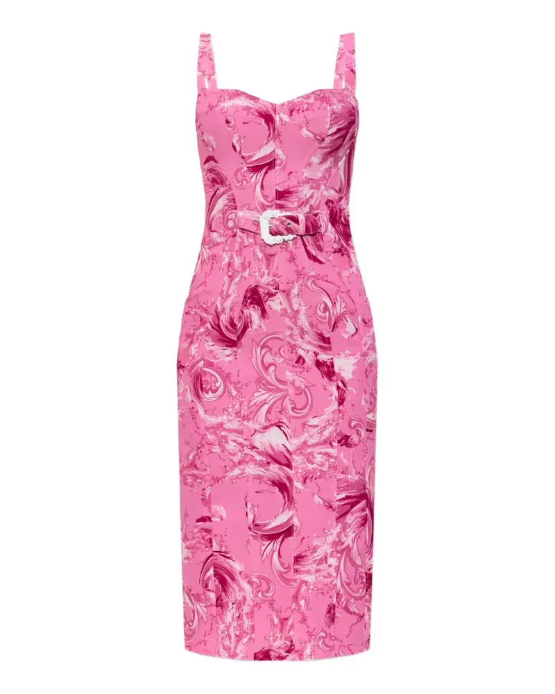 Versace Jeans buckle patterned dress - Rosa Rosa