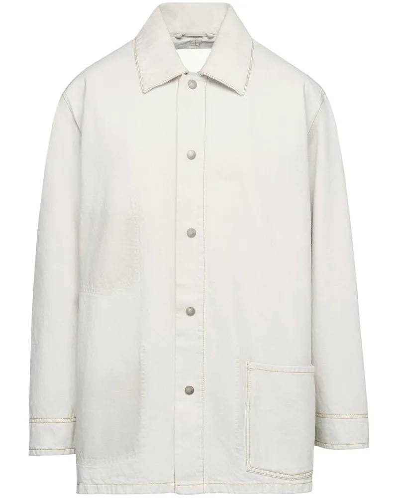 Maison Margiela Selvedge Hemdjacke aus Denim - Weiß Weiß