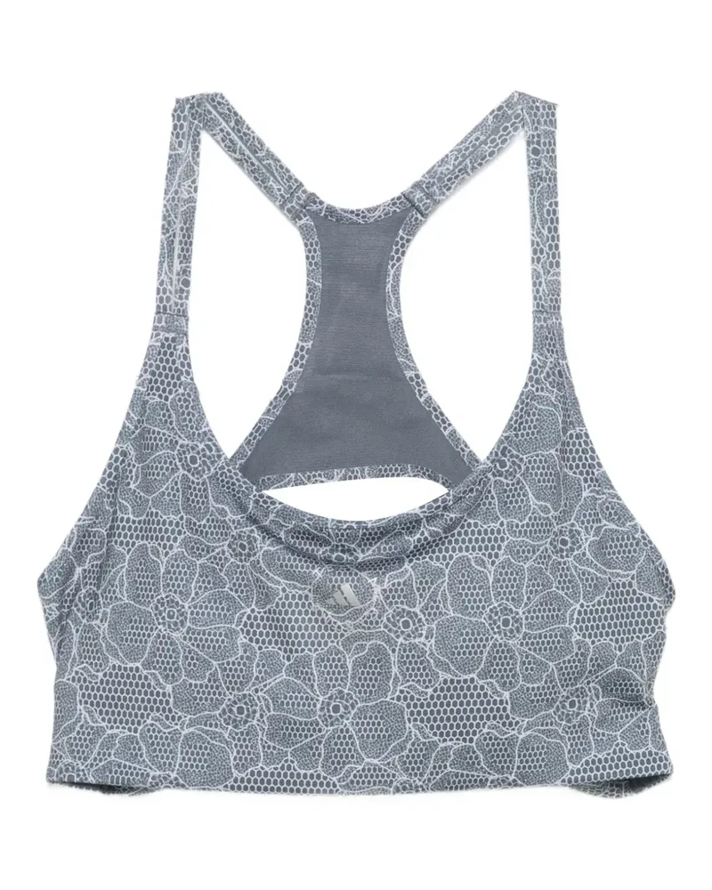 adidas T-back printed performance tank top - Grau Grau
