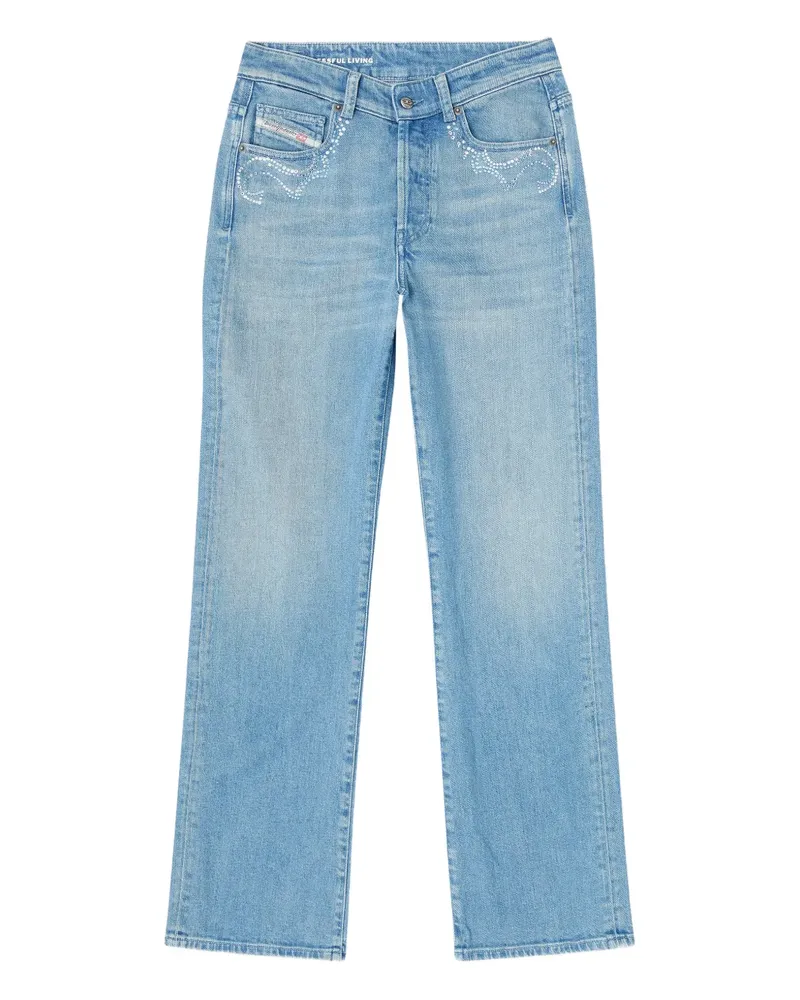 Diesel 1971 D-Sent-S1 micro stones-embroidered jeans - Blau Blau
