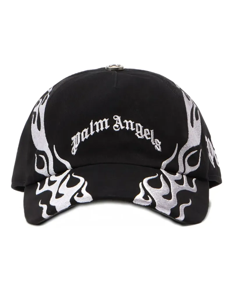 Palm Angels logo flames curved cap - Schwarz Schwarz