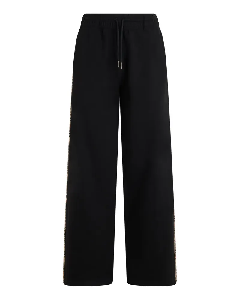 Burberry Jogginghose mit karierten Einsätzen - Schwarz Schwarz