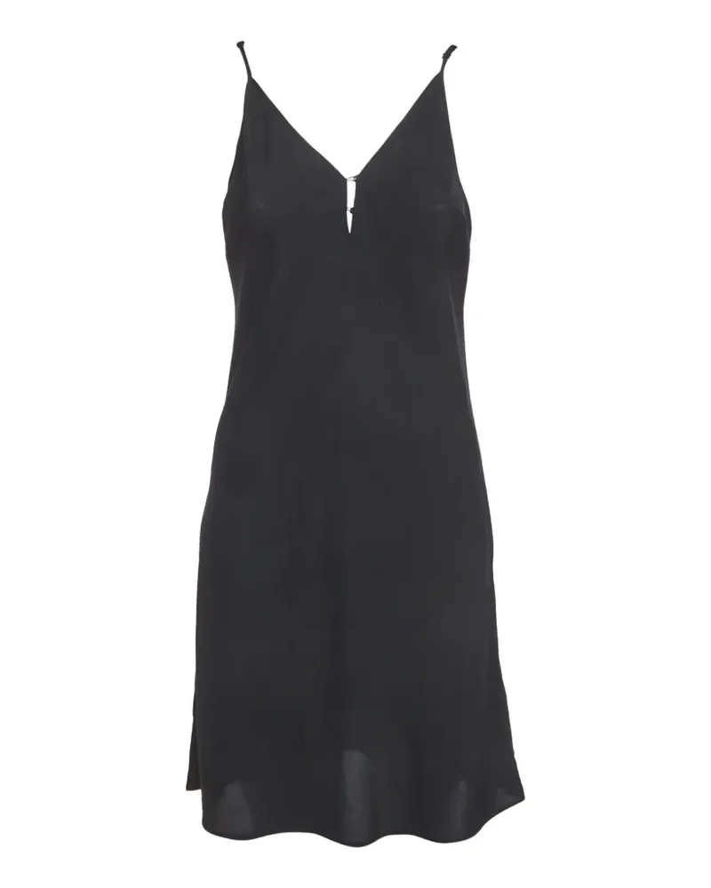 Maje embroidered chiffon rengia mini dress - Schwarz Schwarz