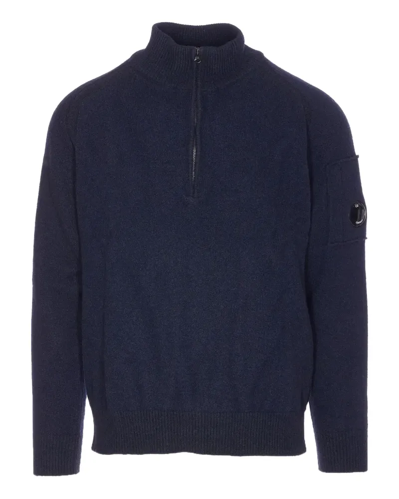 C.P. Company Pullover mit Logo-Patch - Blau Blau