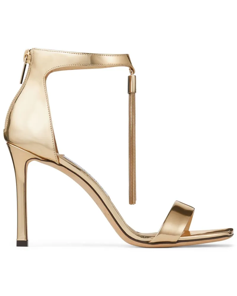 Jimmy Choo Vinca Sandalen aus Lackleder 95mm - Gold Gold