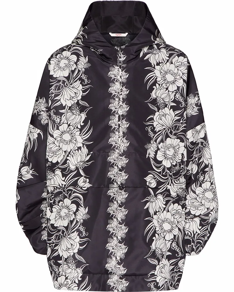 Valentino Garavani Kapuzenjacke mit grafischem Print - Schwarz Schwarz