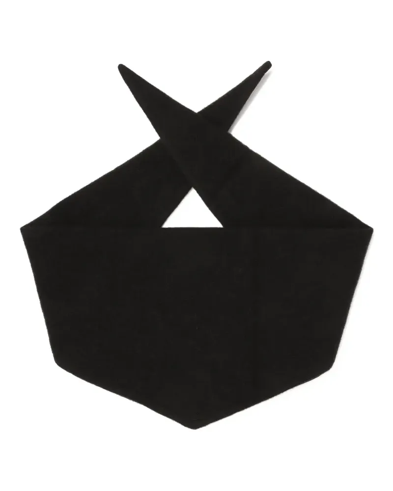 Rier Schal mit Fleece-Besatz - Schwarz Schwarz