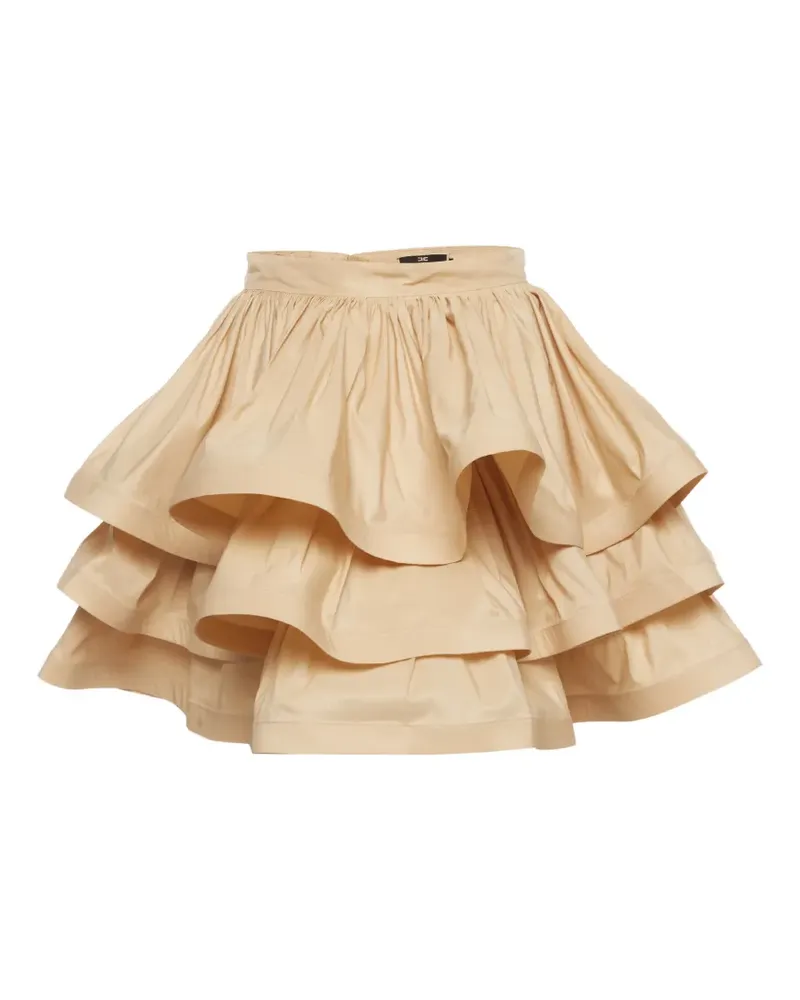 Elisabetta Franchi Gestufter Midirock - Nude Nude