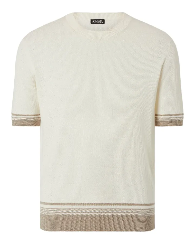 Ermenegildo Zegna Pullover mit rundem Ausschnitt - Weiß Weiß