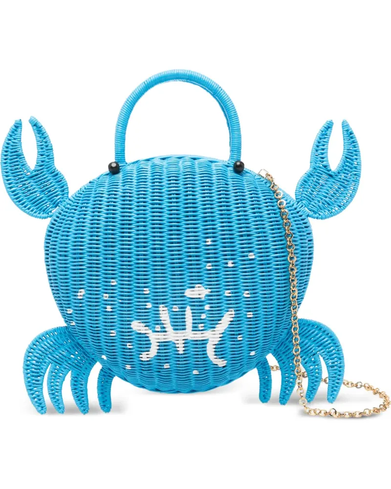 Serpui crab top-handle clutch bag - Blau Blau
