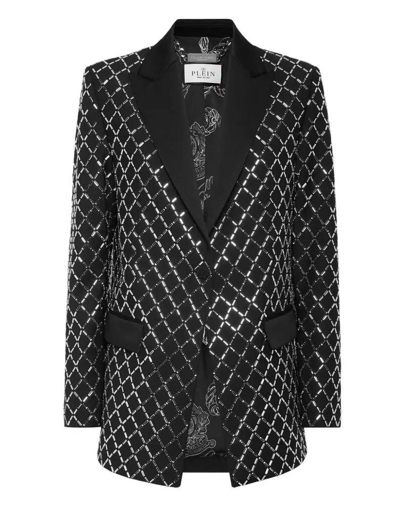 Philipp Plein Crystal Rhombus Sakko - Schwarz Schwarz