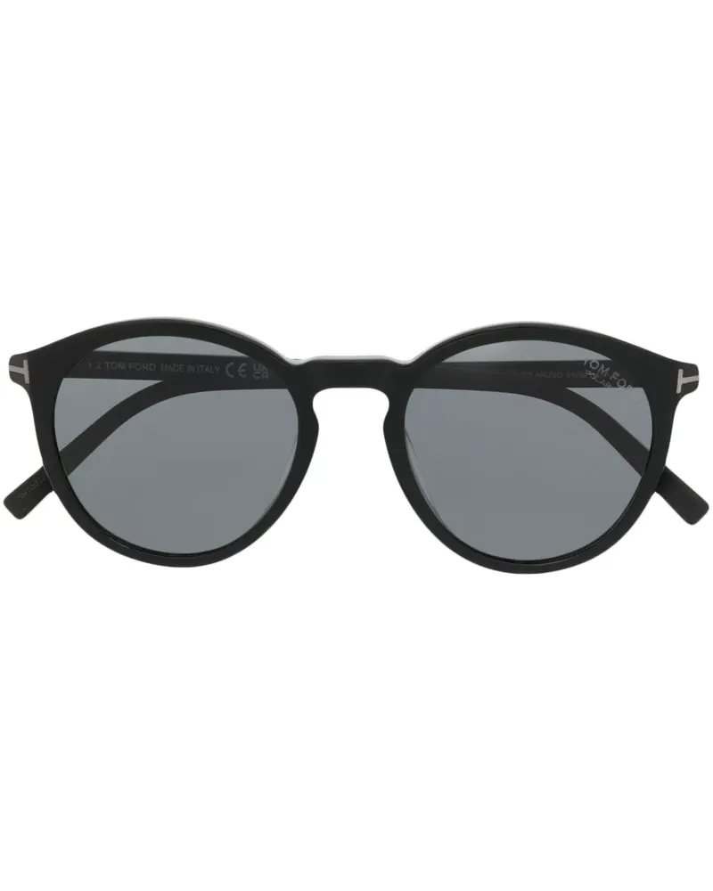 Tom Ford Sonnenbrille mit rundem Gestell - Schwarz Schwarz