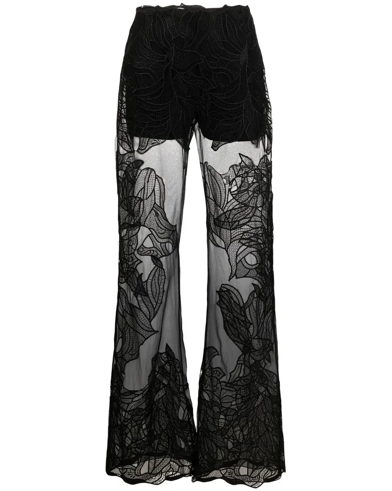 Alberta Ferretti Transparente Hose - Schwarz Schwarz