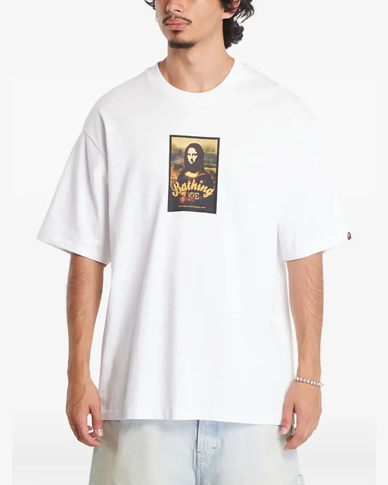 BAPE T-Shirt mit Kunst-Print - Weiß Weiß