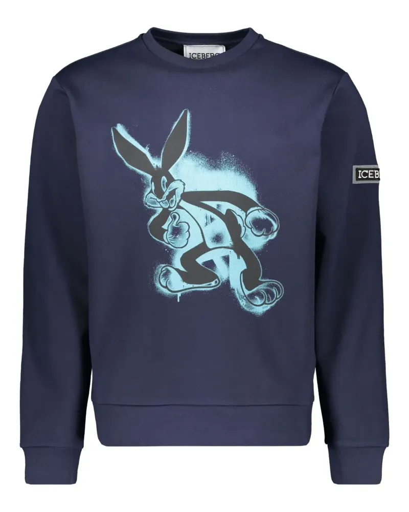 Iceberg x Looney Tunes Sweatshirt mit Bugs Bunny-Print - Blau Blau