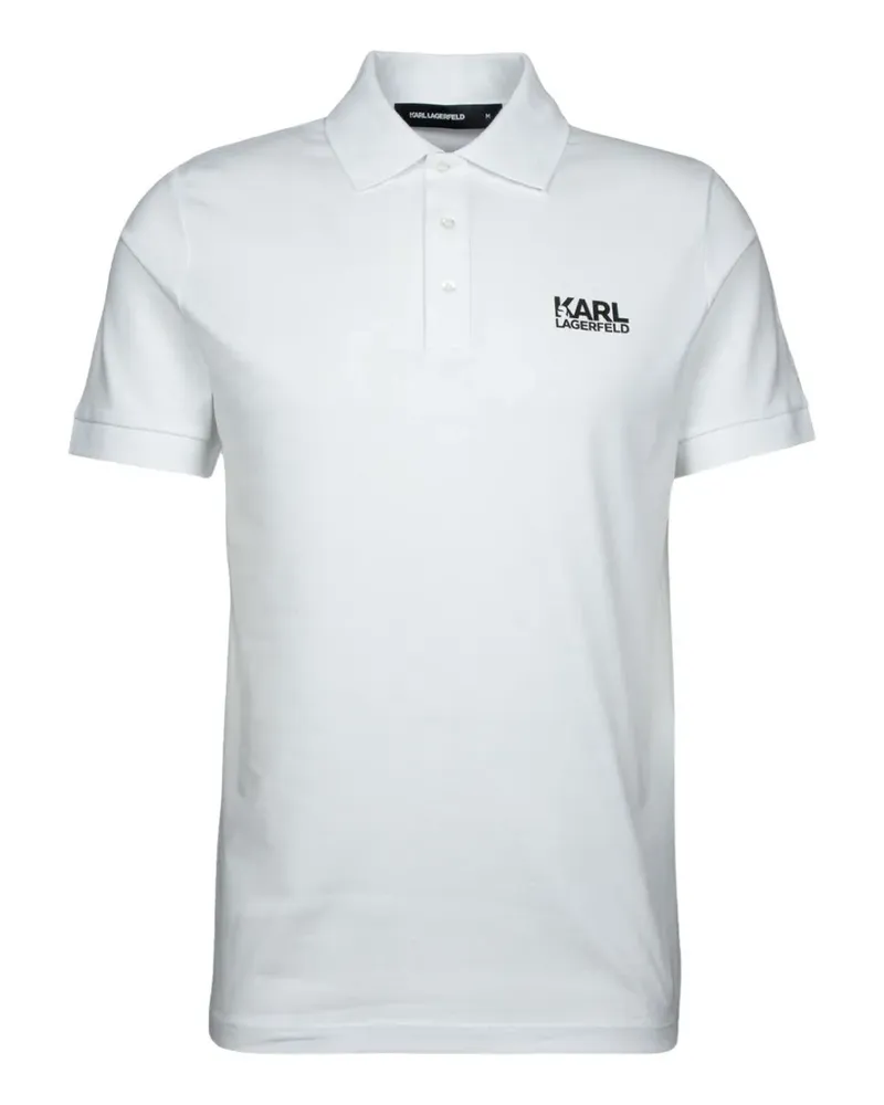 Karl Lagerfeld logo-print short-sleeve polo shirt - Weiß Weiß