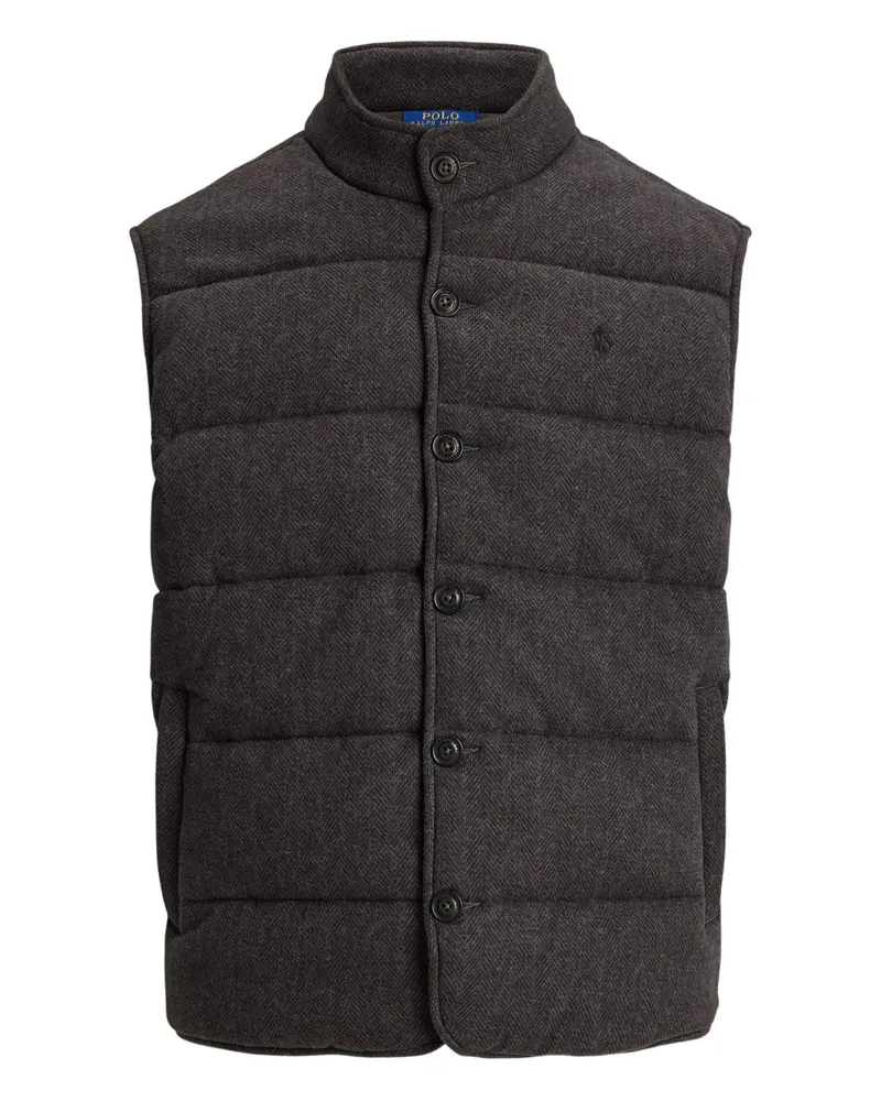 Ralph Lauren Weste mit Fischgrätenmuster - Grau Grau