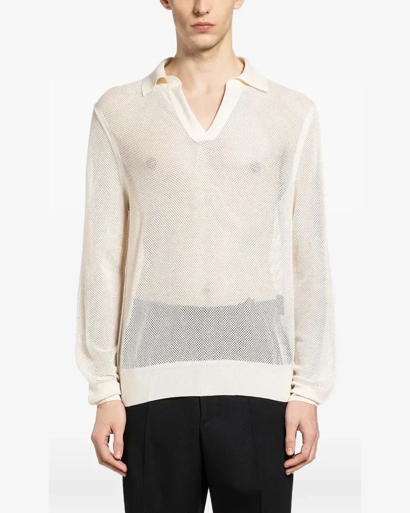 Tom Ford semi-sheer long-sleeve sweater - Nude Nude