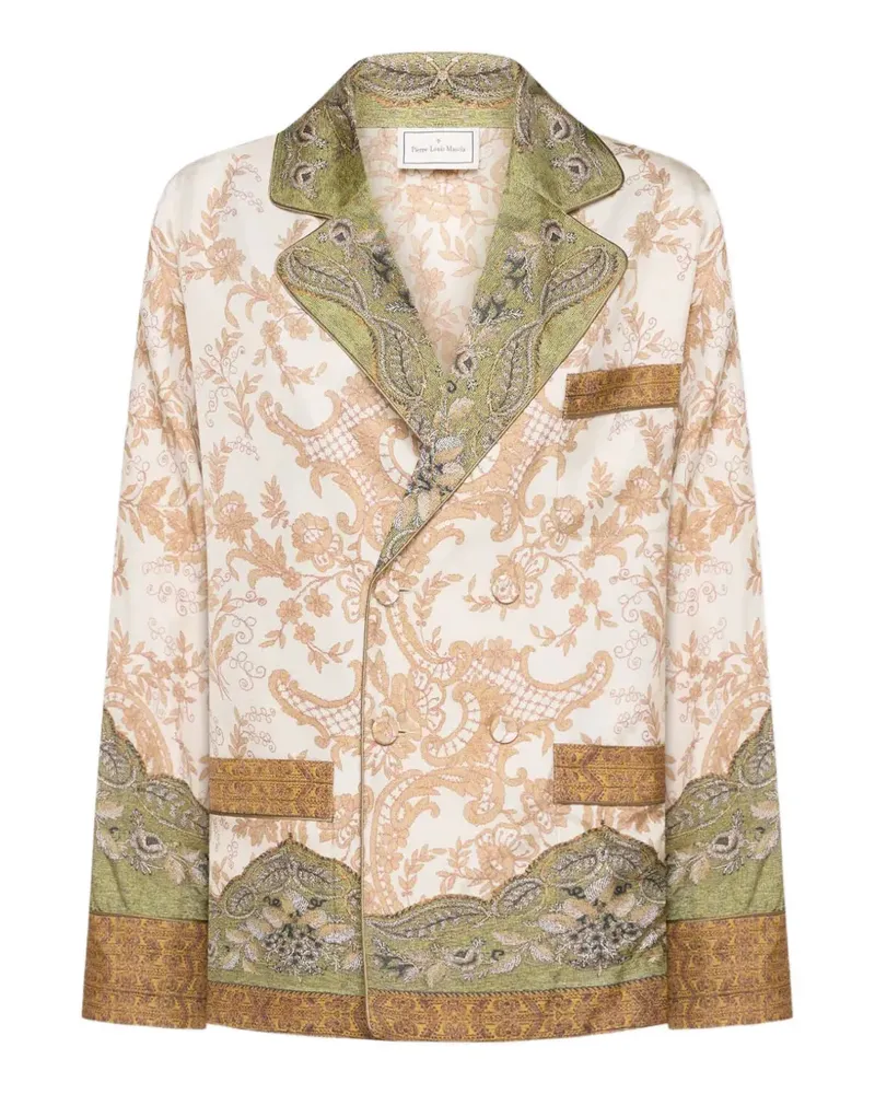 Pierre-Louis Mascia Seidenblazer mit Paisleymuster - Nude Nude