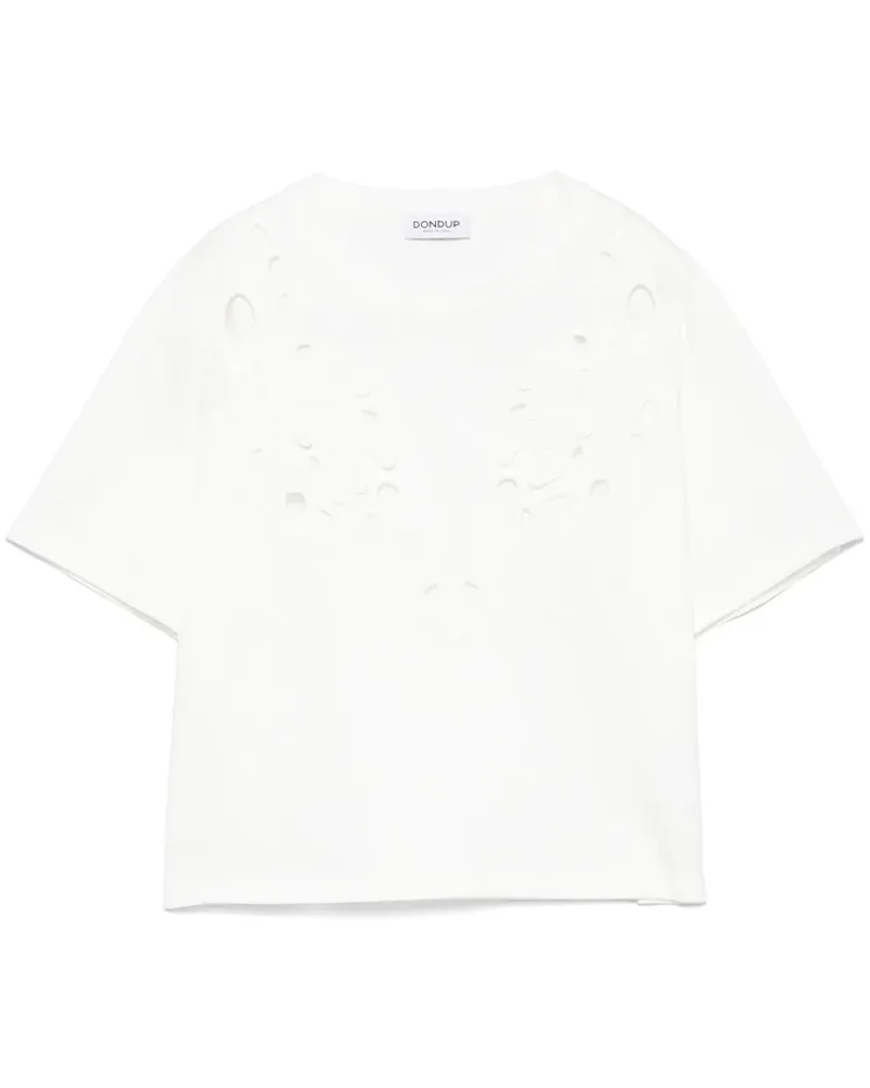 Dondup T-Shirt mit Stickerei - Weiß Weiß