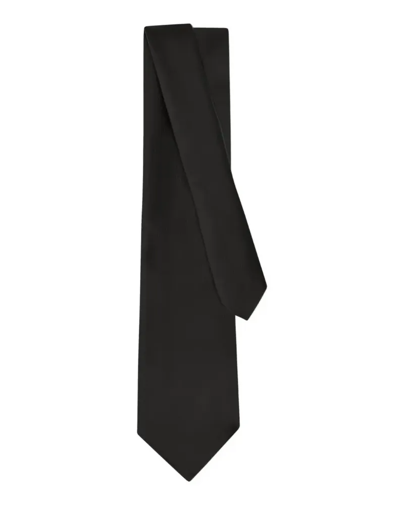 Ferragamo Krawatte aus Nappaleder - Schwarz Schwarz