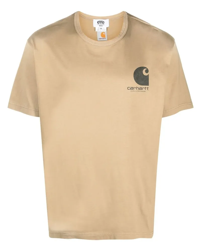Junya Watanabe T-Shirt mit Logo-Print - Nude Nude