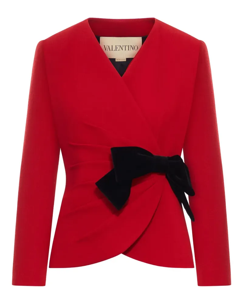 Valentino Garavani bow-detail wrap jacket - Rot Rot