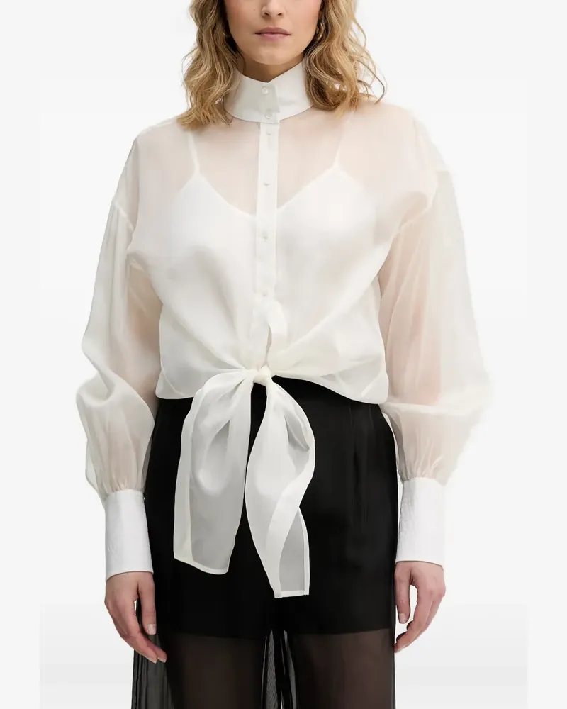 Karl Lagerfeld tie-front blouse - Weiß Weiß