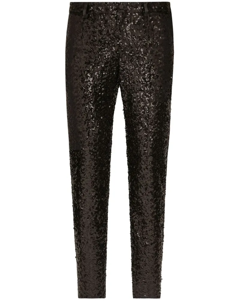 Dolce & Gabbana Hose mit Pailletten - Schwarz Schwarz