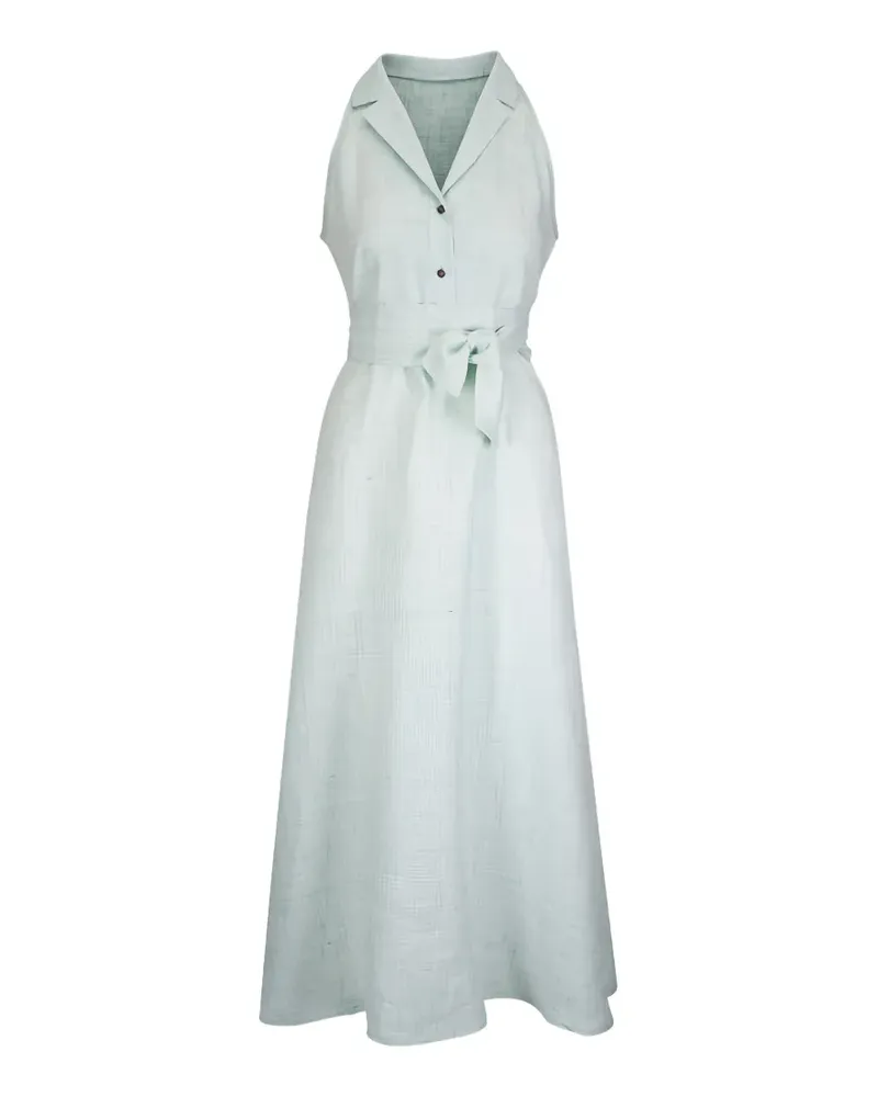 Kiton belted sleeveless maxi dress - Grün Grün