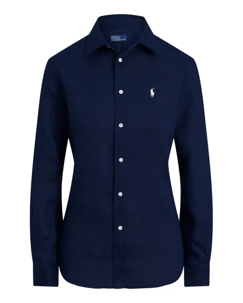 Ralph Lauren Leinenhemd mit Logo-Stickerei - Blau Blau