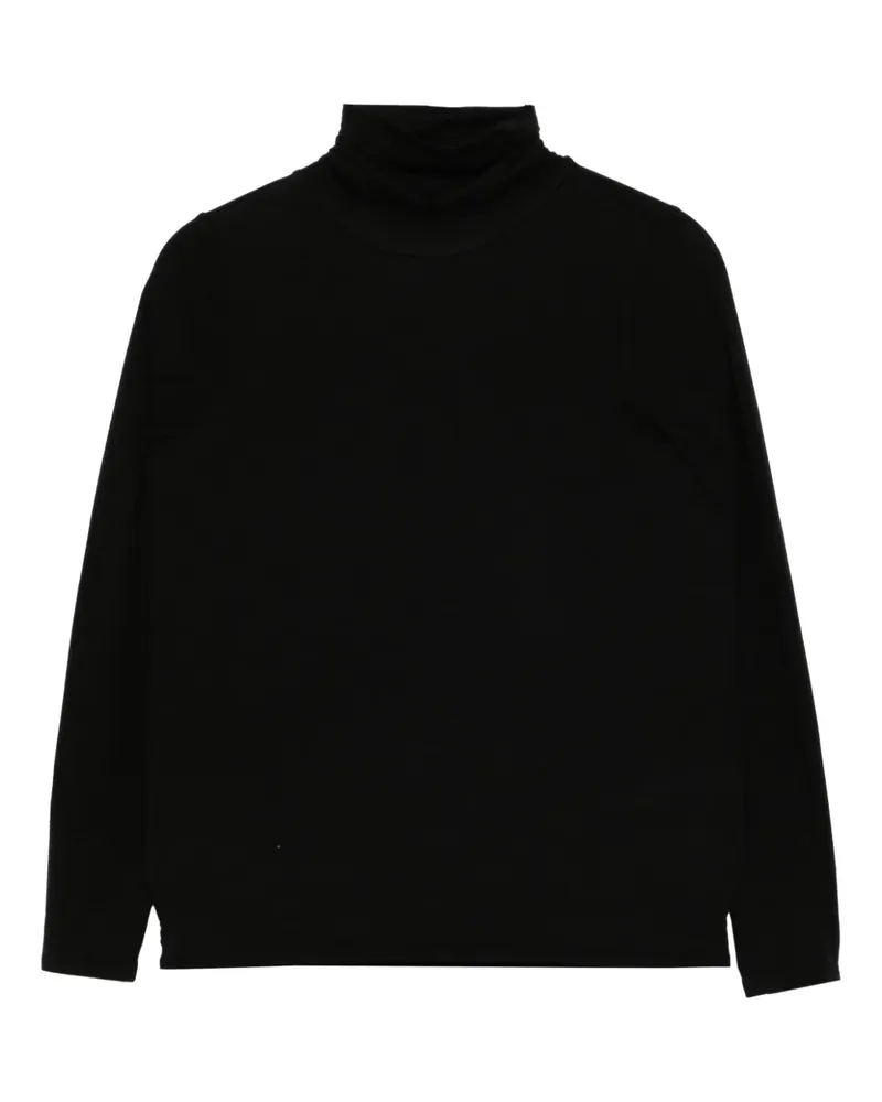 Eileen Fisher Semi-transparentes Rollkragenoberteil - Schwarz Schwarz