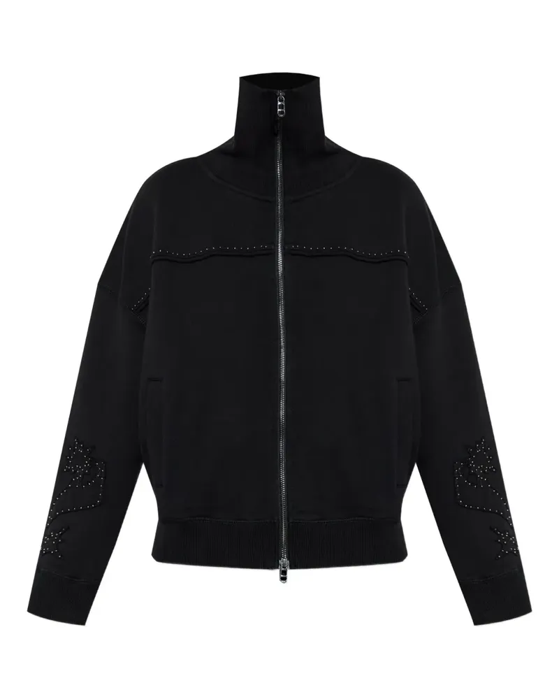Zadig & Voltaire Milly studded zip-up sweatshirt - Schwarz Schwarz