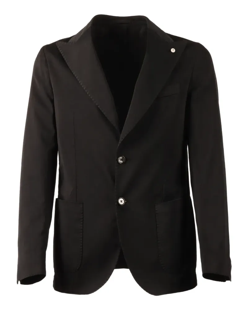Luigi Bianchi Mantova single-breasted blazer - Schwarz Schwarz