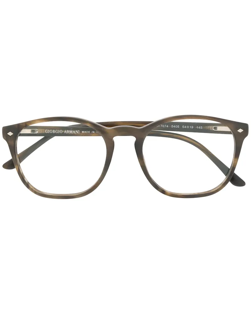 Giorgio Armani Brille mit eckigem Gestell - Grau Grau