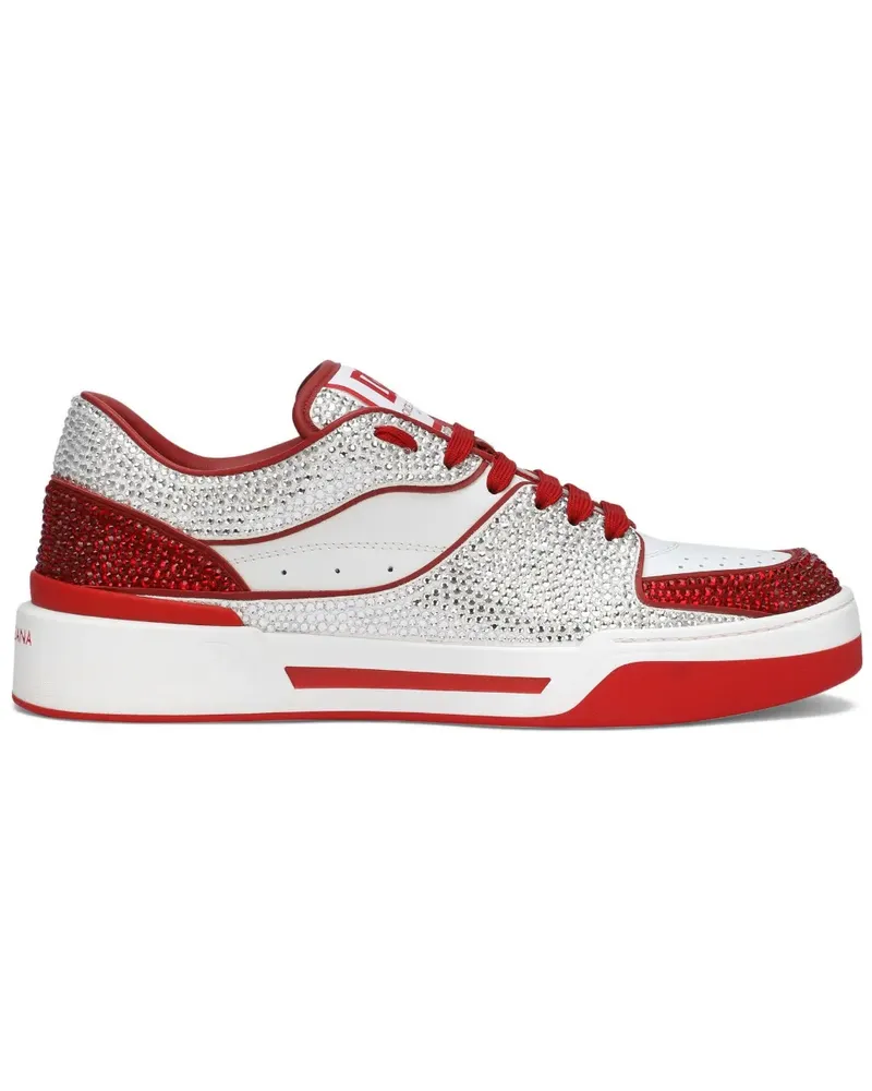 Dolce & Gabbana New Roma Sneakers mit Strass - Rot Rot