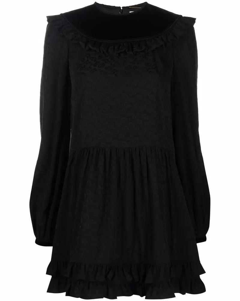 Saint Laurent Jacquard-Kleid mit Paisleymuster - Schwarz Schwarz