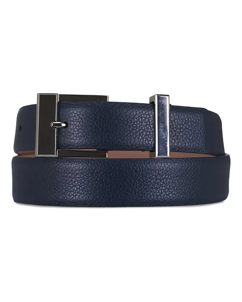 KHAITE Manhattan buckle leather belt - Blau Blau