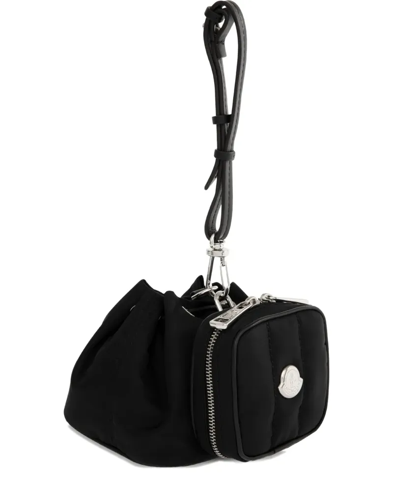 Moncler Double-Pouch-Tote Bag mit Logo-Patch - Schwarz Schwarz