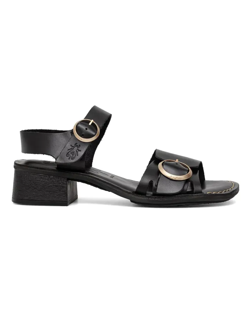 Fly London buckle-fastening block-heel sandals - Schwarz Schwarz
