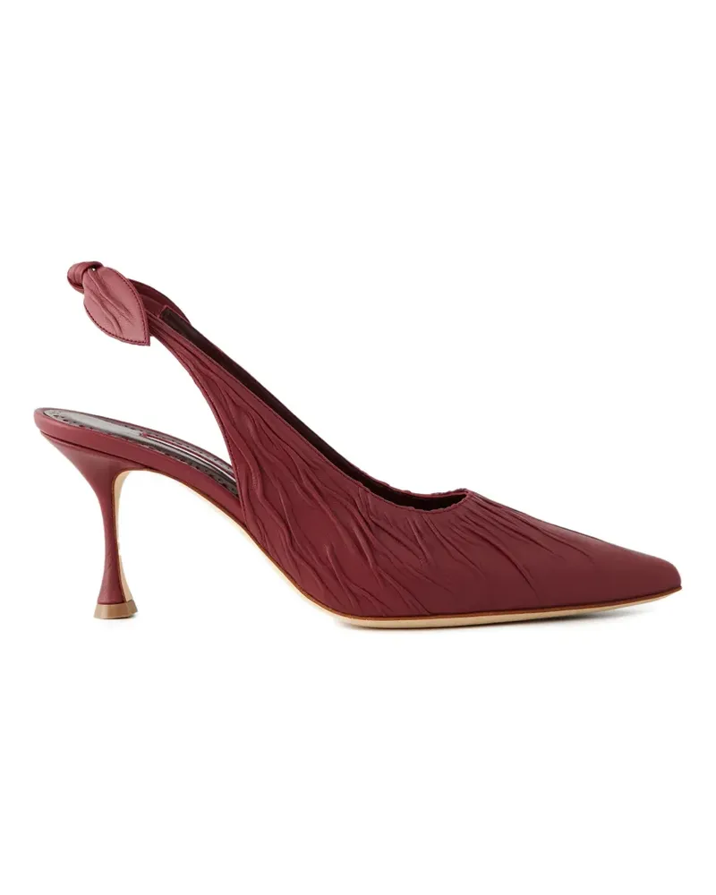 Manolo Blahnik Pelagalo Pumps mit Falten - Rot Rot