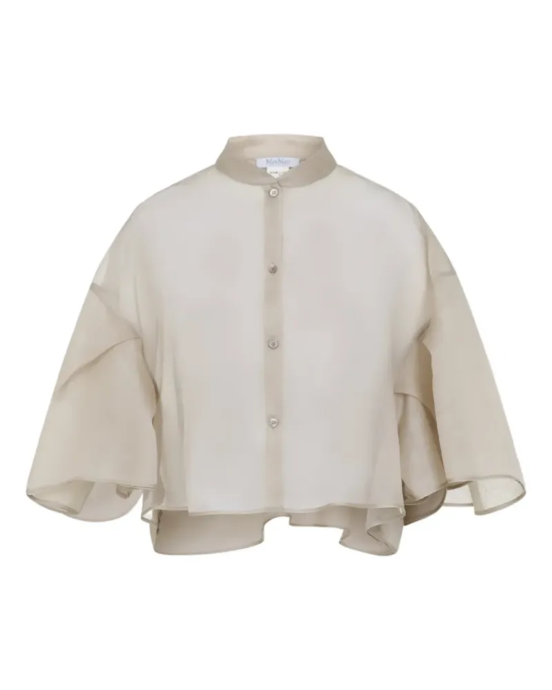 Max Mara draped silk cape - Nude Nude